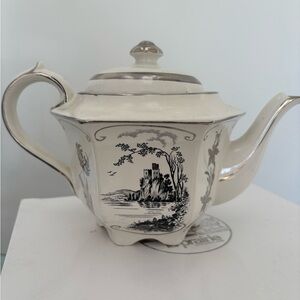 Vintage Cream and Gray Teapot SADLER